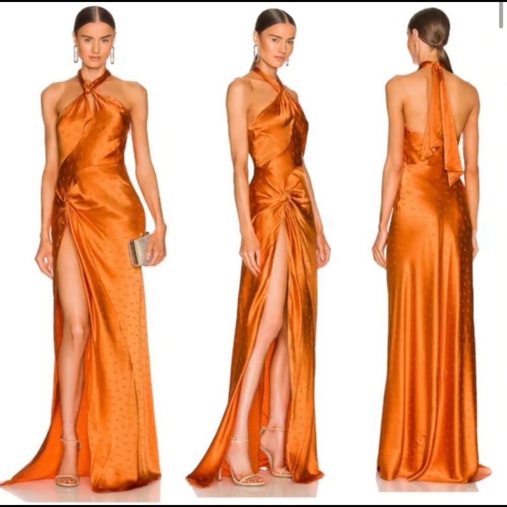 RONNY KOBO ORANGE SLIP GOWN